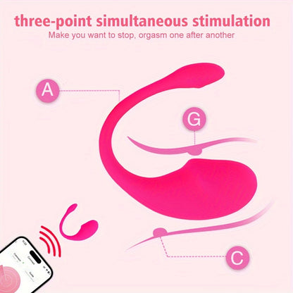 1pc Vibrador Portátil Inalámbrico Con Control Remoto De Aplicación Vibrador De Punto G Para Mujeres Dildo Wear Huevo Vibrante Clit Bragas Femeninas Juguetes Sexuales Para Adultos