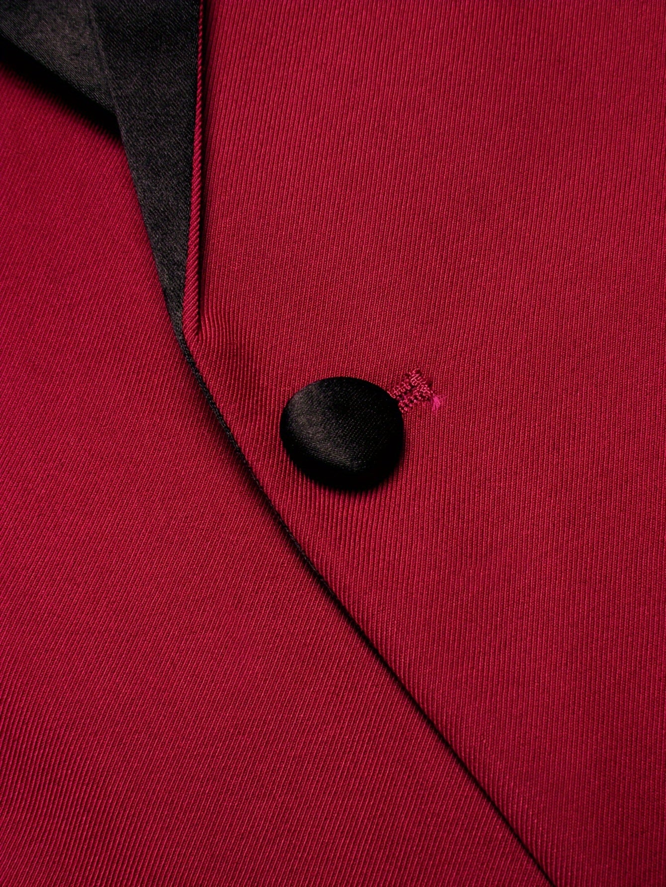 Chaqueta de traje roja lisa para hombre, formal, con 1 botón, corte regular, ideal para bodas, eventos y regalos de promoción.