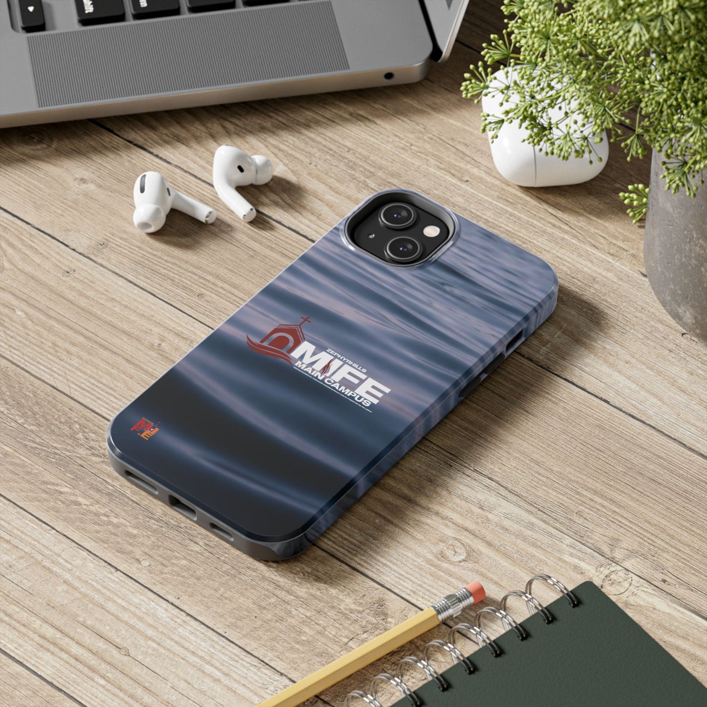 Tough Phone Case — MFE Main Campus Navy Wave Protective Cover