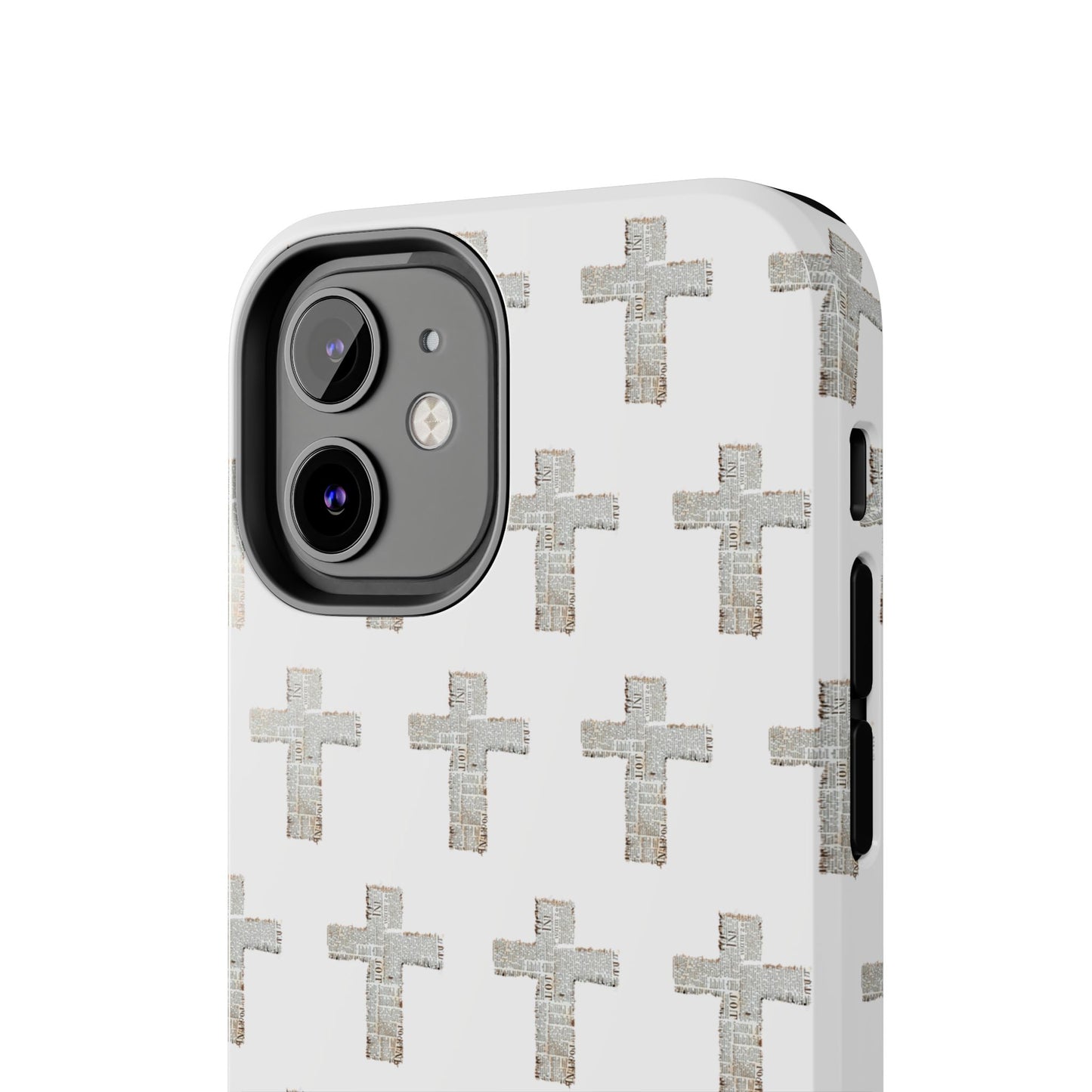 Cross Pattern Tough Phone Case — Minimalist Religious Christian Design