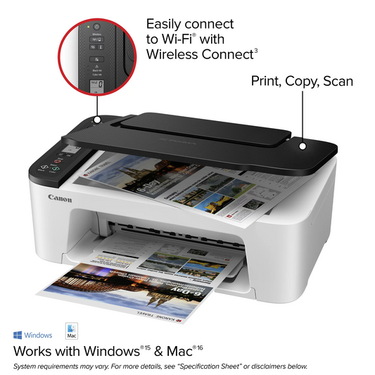 Canon PIXMA TS3522 All-in-One Wireless Color Inkjet Printer with Print, Copy and Scan Features