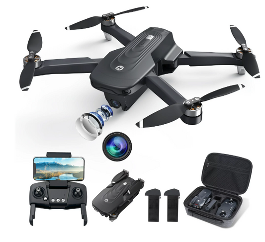 Holy Stone Drone HS175D with 4K Camera for Adults and Beginners Foldable GPS Drone Auto Return Home Follow Me Mode 2 Batteries Double the Flight Time