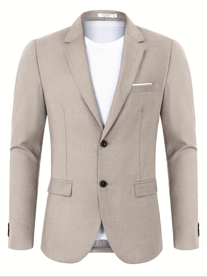 Chaqueta deportiva casual de hombre, ligera y elegante, con dos botones para negocios