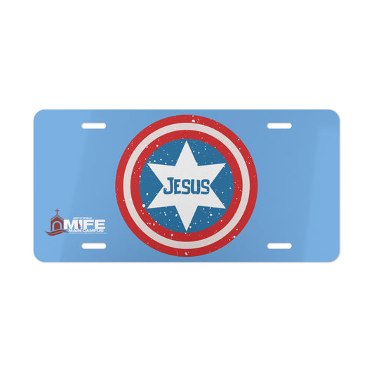 Jesus Shield Vanity Plate - Christian License Plate