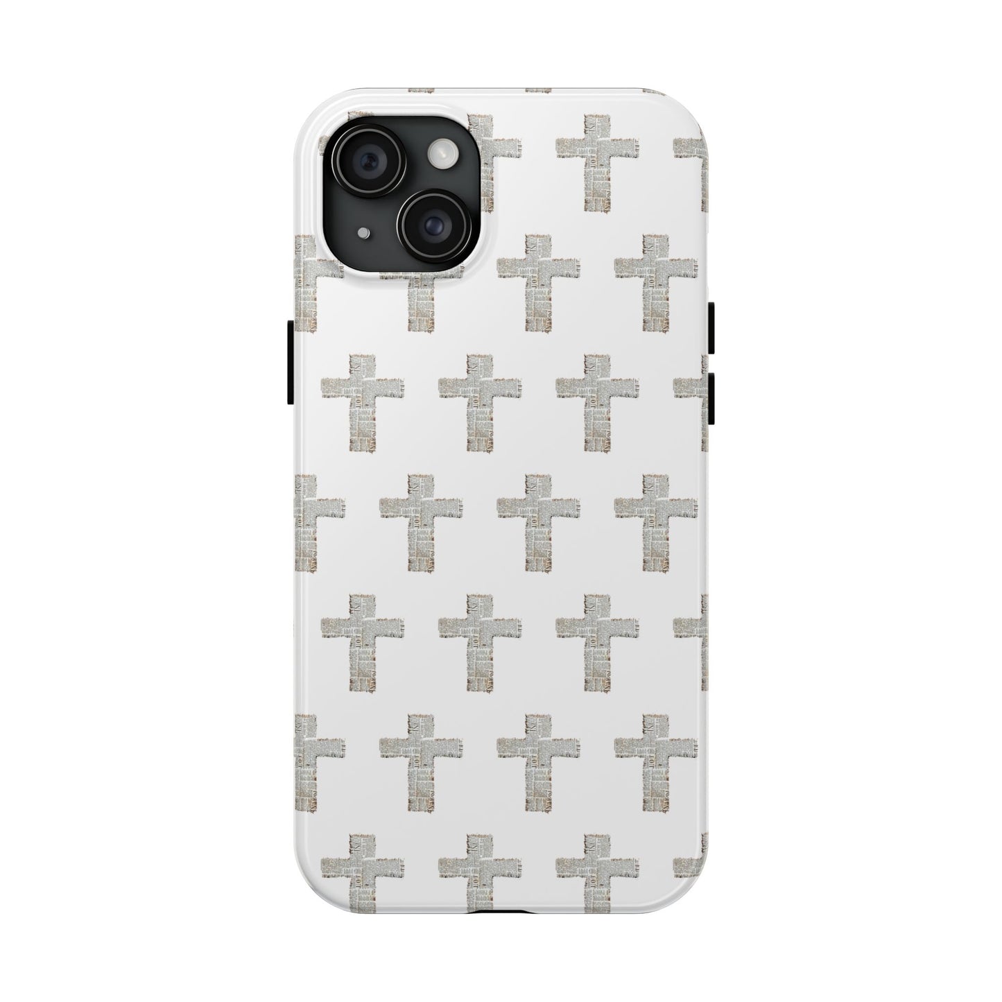 Cross Pattern Tough Phone Case — Minimalist Religious Christian Design