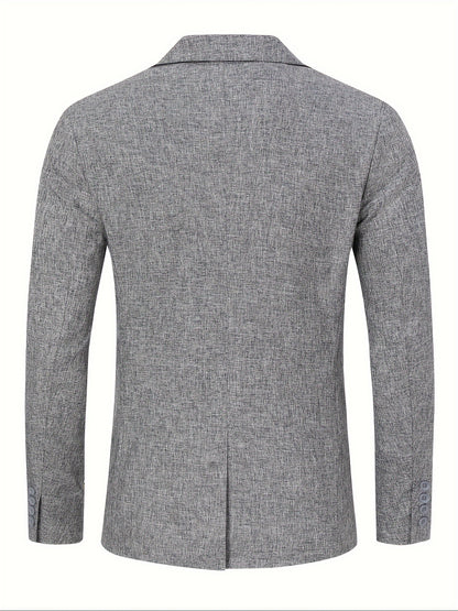 Blazers casuales ligeros para hombre, chaquetas deportivas, trajes de corte regular, chaquetas de dos botones
