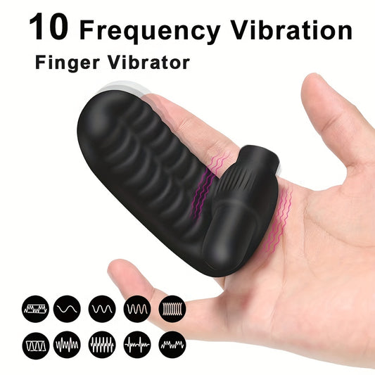 Ultimate Finger Vibrator - 10 Modes, USB Charging, Waterproof - Maximize Your Pleasure!