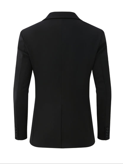 Chaqueta Blazer Casual para Hombre, Chaqueta de Traje de Un Botón, Chaquetas Ajustadas, Abrigo Deportivo Ligero