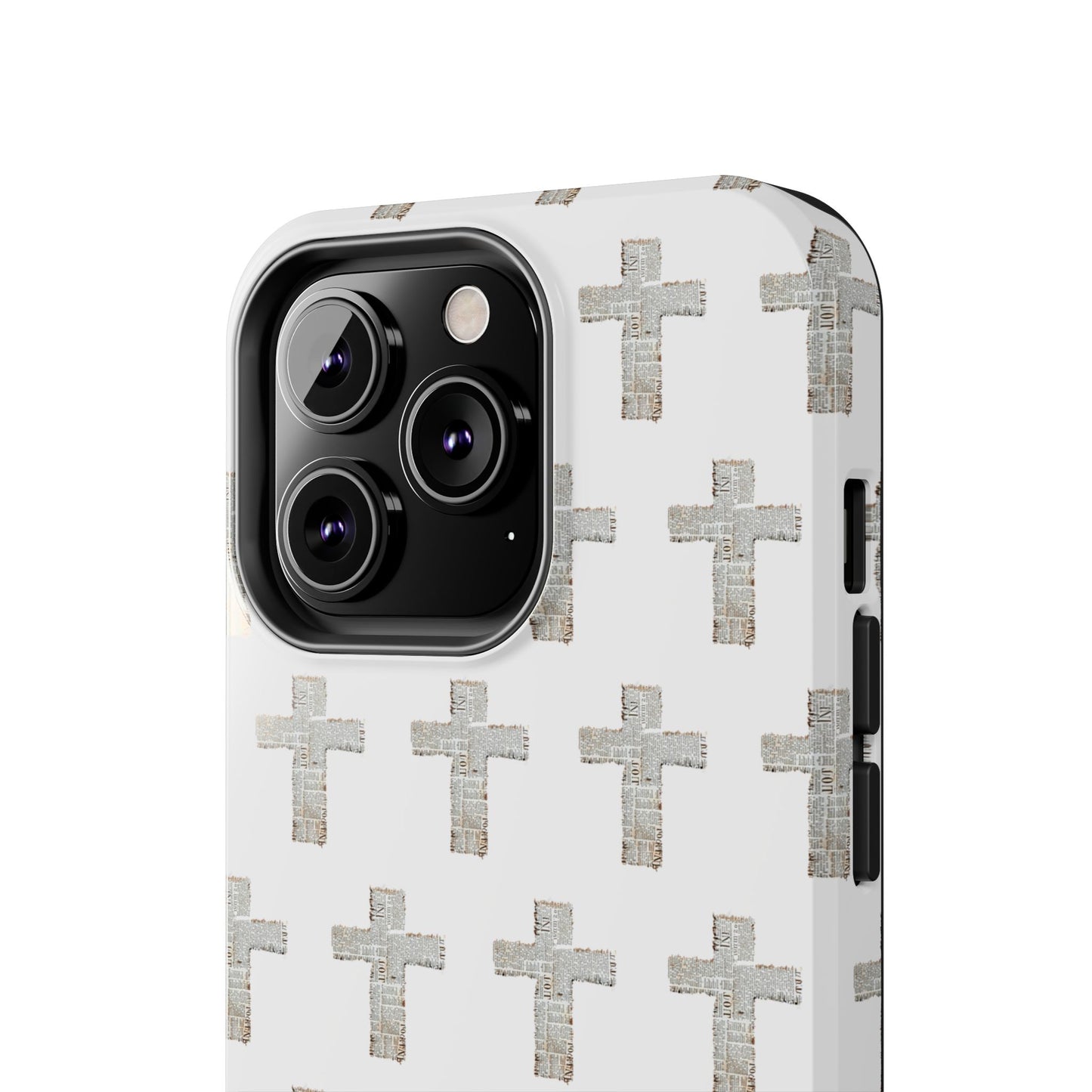 Cross Pattern Tough Phone Case — Minimalist Religious Christian Design