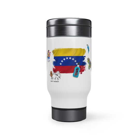 Stainless Steel Travel Mug with Handle, 14oz