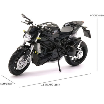 Aleación 1:12 modelo de motocicleta genial, juguetes para niños Autobike Autocycle, adorno para el hogar