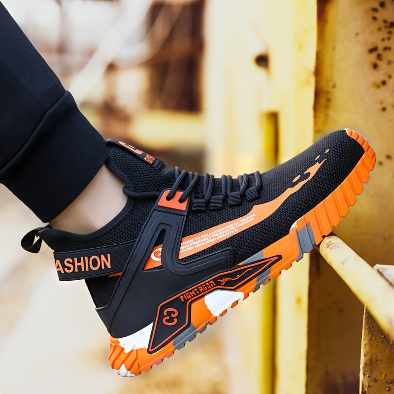 Breathable Steel Toe Work Shoes for Men - Slip Resistant, High Quality, Industrial Construction Sneakers - Plus Size