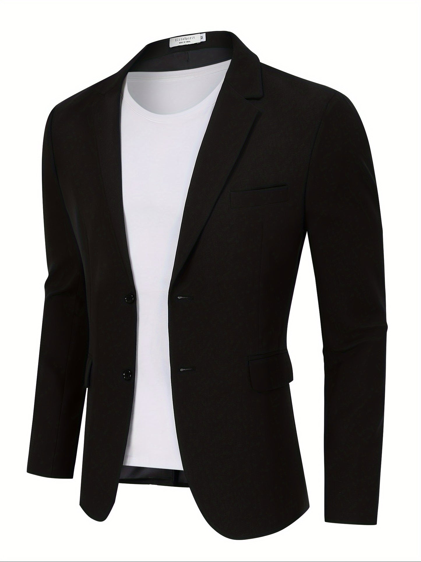 Blazers casuales ligeros para hombre, chaquetas deportivas, trajes de corte regular, chaquetas de dos botones