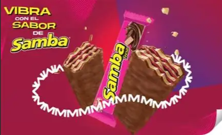 Samba - Obleas cubiertas de dulce de fresa con relleno de fresa, paquete de 20 (32 gr/1.12 oz cada uno) de Venezuela