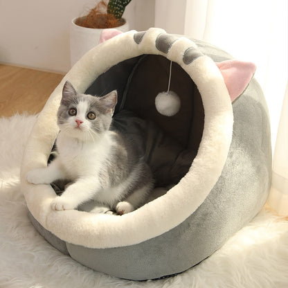 Deep Sleep Cat Bed Warm Pet Basket Cozy Cat House Kitten Lounger Cushion Cat Nesk Tent Very Soft Small Dog Mat Bag Cave Cats Bed