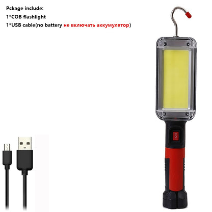 Portable Lantern Flashlight Power By 2*18650 Battery LED COB Magnetic Work Lighting Linternas for Camping Night Fishing Lamp