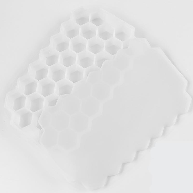 37 Cavity Honeycomb Ice Cube Trays Reusable Silicone Ice Cube Mold BPA Free Ice Maker with Removable Lids