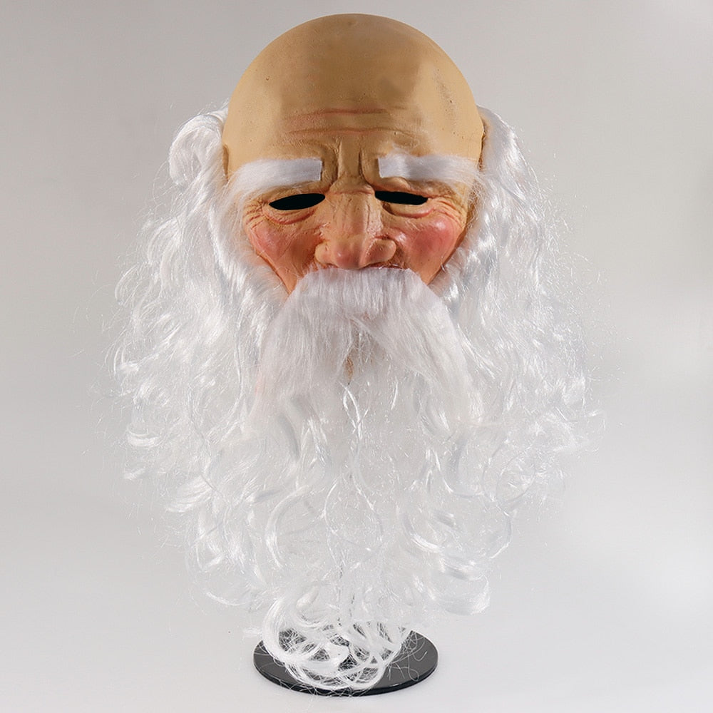 Santa Claus Masks Chiristmas Cosplay Masques Halloween Latex Mascarillas Deluxe Face Mascaras Masquerade Party Props Adults Gift