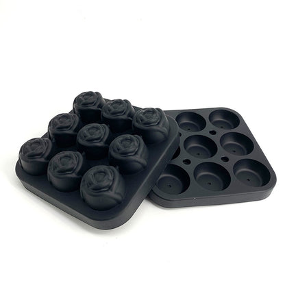 Ice Cube Trays Rose Silicon Reusable Silicone Ice cube Mold BPA Free Ice maker with Removable Lids