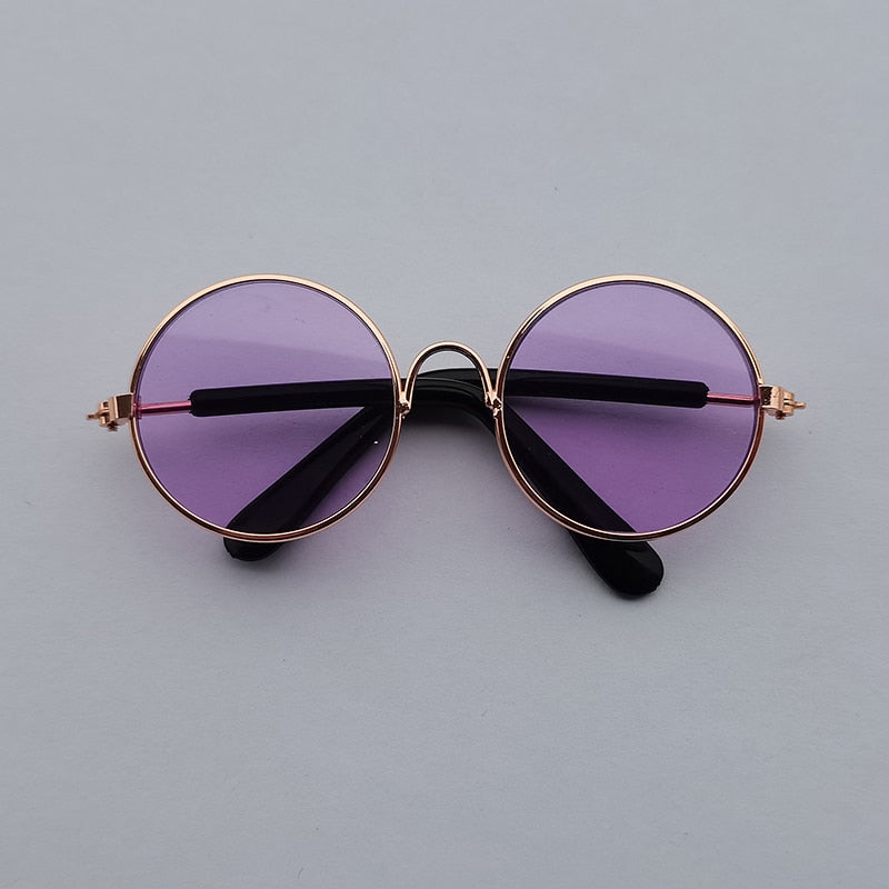 Lovely Vintage Round Cat Sunglasses Reflection Eye wear glasses For Small Dog Cat Pet Photos Pet Products Props Accessories