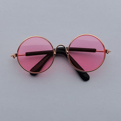 Lovely Vintage Round Cat Sunglasses Reflection Eye wear glasses For Small Dog Cat Pet Photos Pet Products Props Accessories