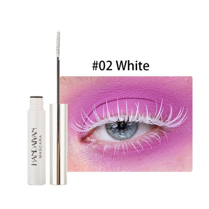 HANDAIYAN White Mascara Eyelashes Curling Liquid Pen Mascaras Eye Makeup Eye Lash Thick Cosmetics Tool Lengthening Colored Brush