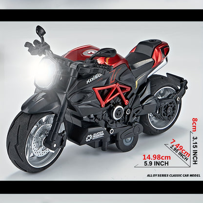 Juguete De Motocicleta De Aleación Fundida A Presión, Motocicleta Extraíble Con Sonidos Y Luces 1:12, Coches De Juguete Para Niños Con Fricción, Juguetes De Motocicleta, Regalo Para Niños O Niñas, Cumpleaños, Navidad