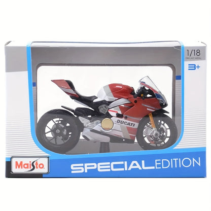 Maisto 1:18 Ducati Panigale V4 S Corse Vehículos estáticos fundidos a presión Pasatiempos coleccionables Modelo de motocicleta Juguetes Navidad, Halloween, regalos de Acción de Gracias