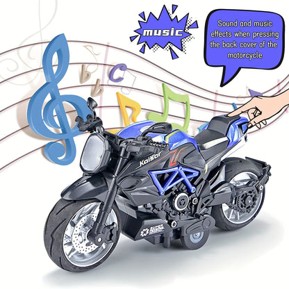 Juguete De Motocicleta De Aleación Fundida A Presión, Motocicleta Extraíble Con Sonidos Y Luces 1:12, Coches De Juguete Para Niños Con Fricción, Juguetes De Motocicleta, Regalo Para Niños O Niñas, Cumpleaños, Navidad