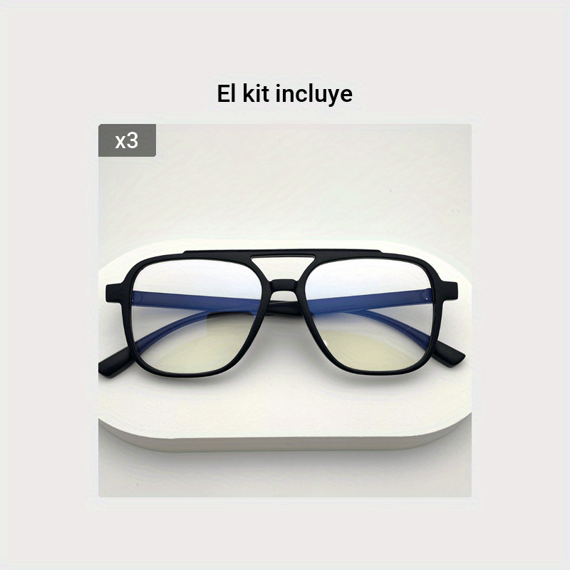 1 Gafas De Bloqueo De Luz Azul Para Hombre, Gafas De Lectura De Ordenador/juegos/TV/teléfonos, Gafas UV Antifatiga Ocular A La Moda