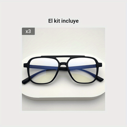 1 Gafas De Bloqueo De Luz Azul Para Hombre, Gafas De Lectura De Ordenador/juegos/TV/teléfonos, Gafas UV Antifatiga Ocular A La Moda