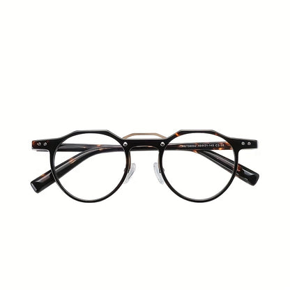 1 Pieza De Gafas De Acetato Con Montura Redonda Vintage Para Hombre, Gafas Modernas Y Modernas