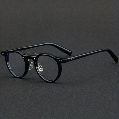 1 Pieza De Gafas De Acetato Con Montura Redonda Vintage Para Hombre, Gafas Modernas Y Modernas