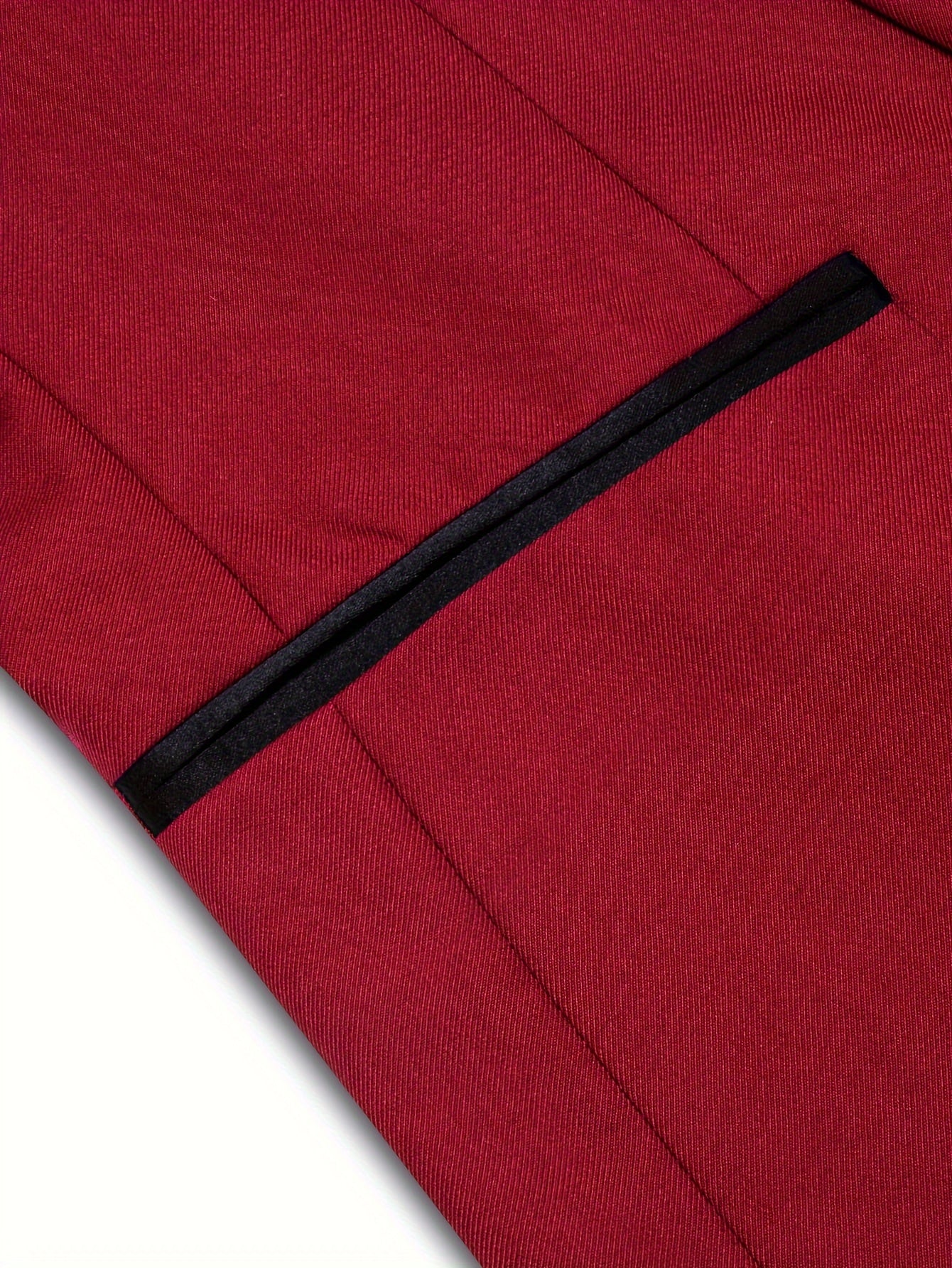 Chaqueta de traje roja lisa para hombre, formal, con 1 botón, corte regular, ideal para bodas, eventos y regalos de promoción.