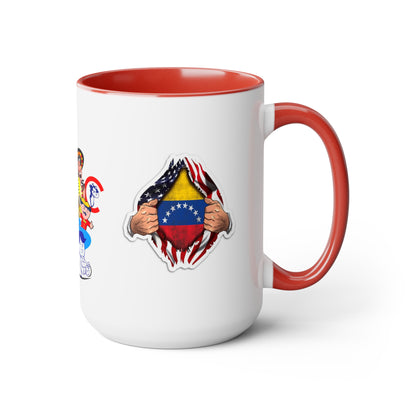 Two-Tone Coffee Mugs, 15oz