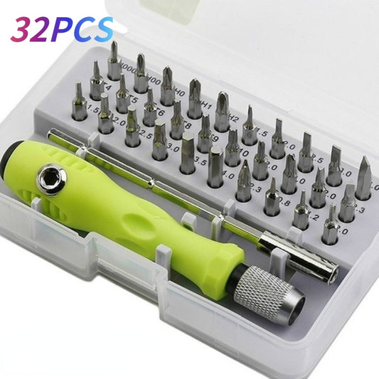 Herramienta de reparación 32 en 1 Juego de destornilladores Mini kit de puntas magnéticas de precisión Reparación de la cámara del iPad del teléfono móvil