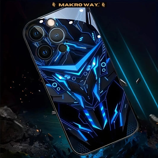 LED Light-Up Phone Case for iPhone 14/13/12/11 - Shockproof & Scratch-Resistant with Colorful Bumpers and Tempered Glass - Voice-Activated and Sleek Design