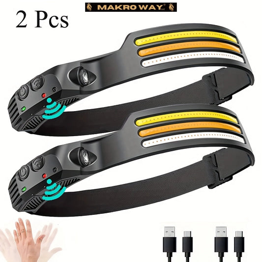USB Rechargeable Motion Sensor LED Flashlights - Waterproof for Outdoor Activities