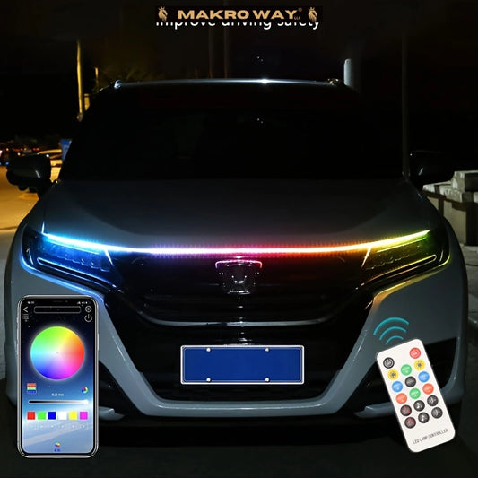RGB Car LED Strip with Phone App Control - 12V Daytime Running Light