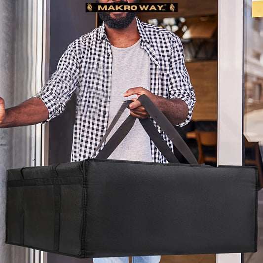 1pc Bolsas De Entrega De Pizza, Bolsas Aislantes Para Transportar Pizza, Para Entregas Grandes, Bolsa De Entrega De Pizza Aislada, 20x20in, Bolsa De Comida Para Uso Personal Y Profesional, Negra, Equipamiento Y Suministros De Servicio De Comida