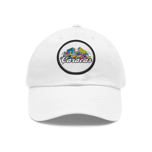 Dad Hat with Leather Patch (Round)