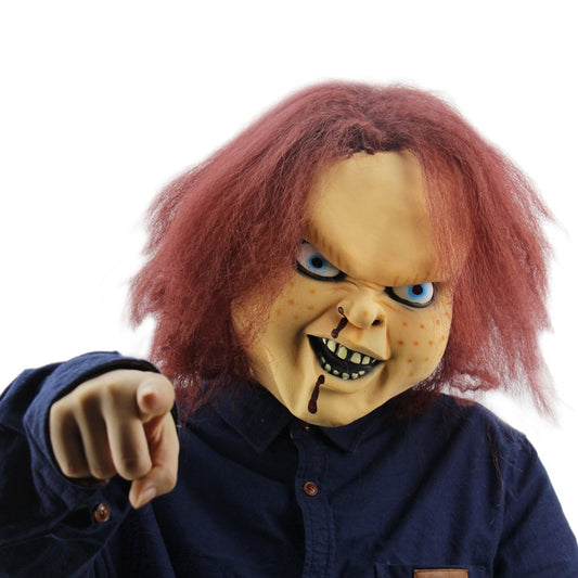 Ghost Doll Mask Curse of Chucky Masks Halloween  Scary Horror Maske Masquerade Party Cosplay Masque Mascaras De Latex Realista