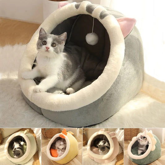 Deep Sleep Cat Bed Warm Pet Basket Cozy Cat House Kitten Lounger Cushion Cat Nesk Tent Very Soft Small Dog Mat Bag Cave Cats Bed
