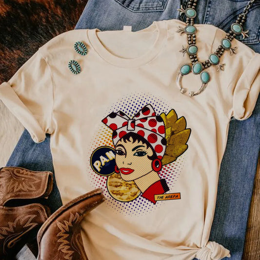 Venezuela top women graphic Japanese manga top girl comic Japanese y2k clothing