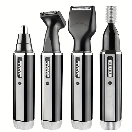 4 En 1 Recargable Para Hombres, Recortadora De Pelo Eléctrica Para Nariz Y Orejas, Indolora Para Mujeres, Recortador De Quemaduras Laterales, Cejas, Barba, Cortadora De Pelo, Afeitadora